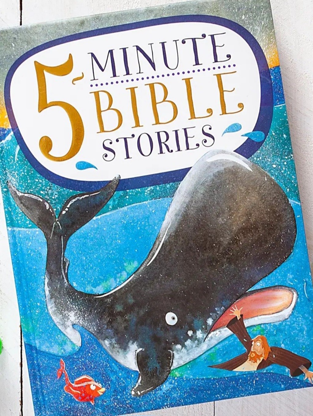 5Minute Bible Stories Childrens Book  Blue Cover With Whale